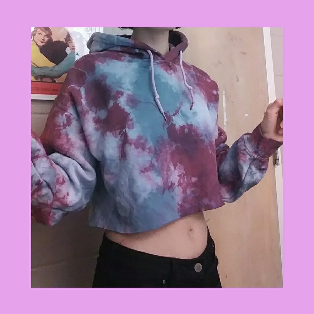 Cropped tie dye jacket